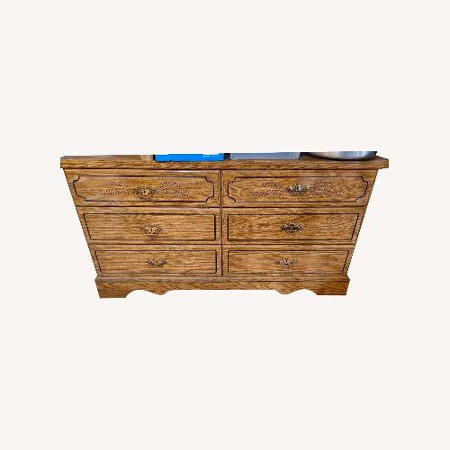 Used Vintage 6-Drawer Chest, Brass & Fern for sale on AptDeco