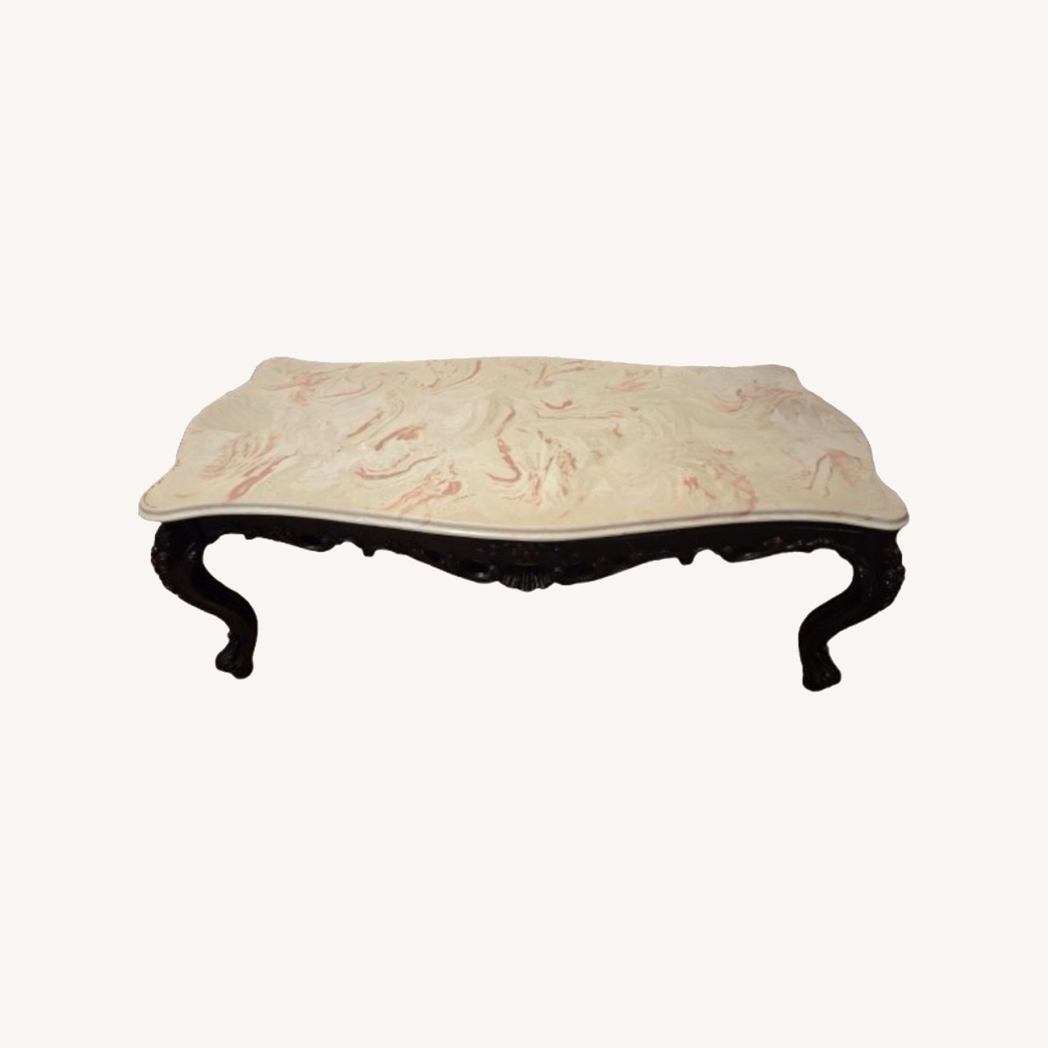 Vintage Louis XV Marble-Top Coffee Table - image-0