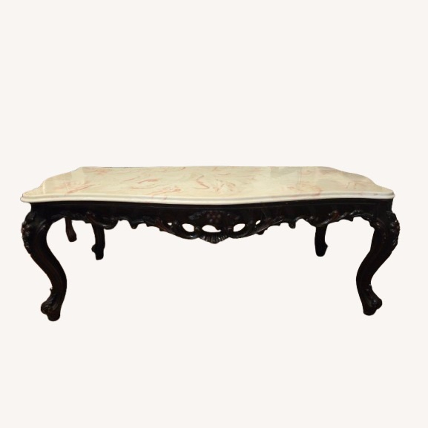 Vintage Louis XV Marble-Top Coffee Table - image-2