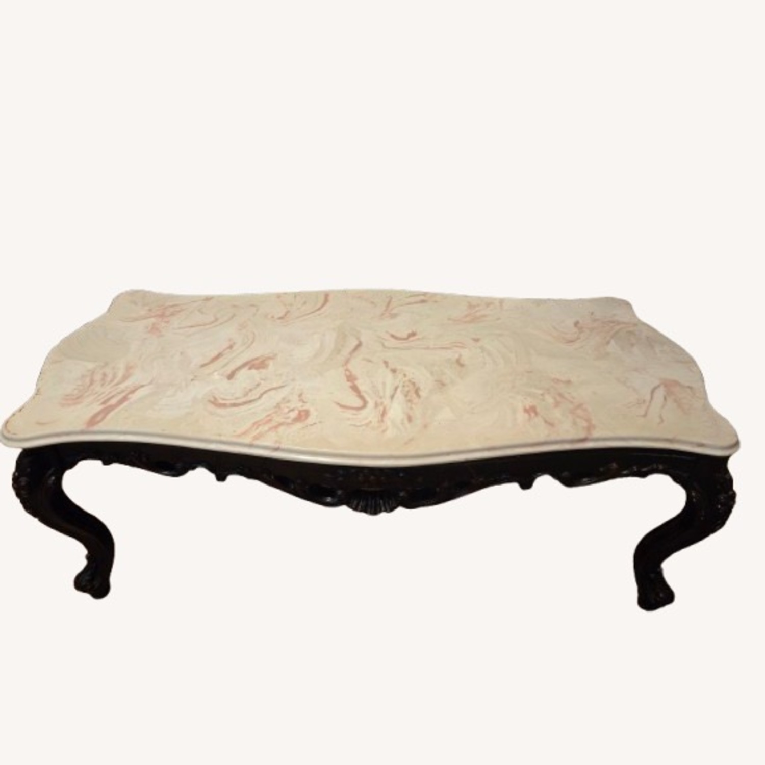 Vintage Louis XV Marble-Top Coffee Table - image-7