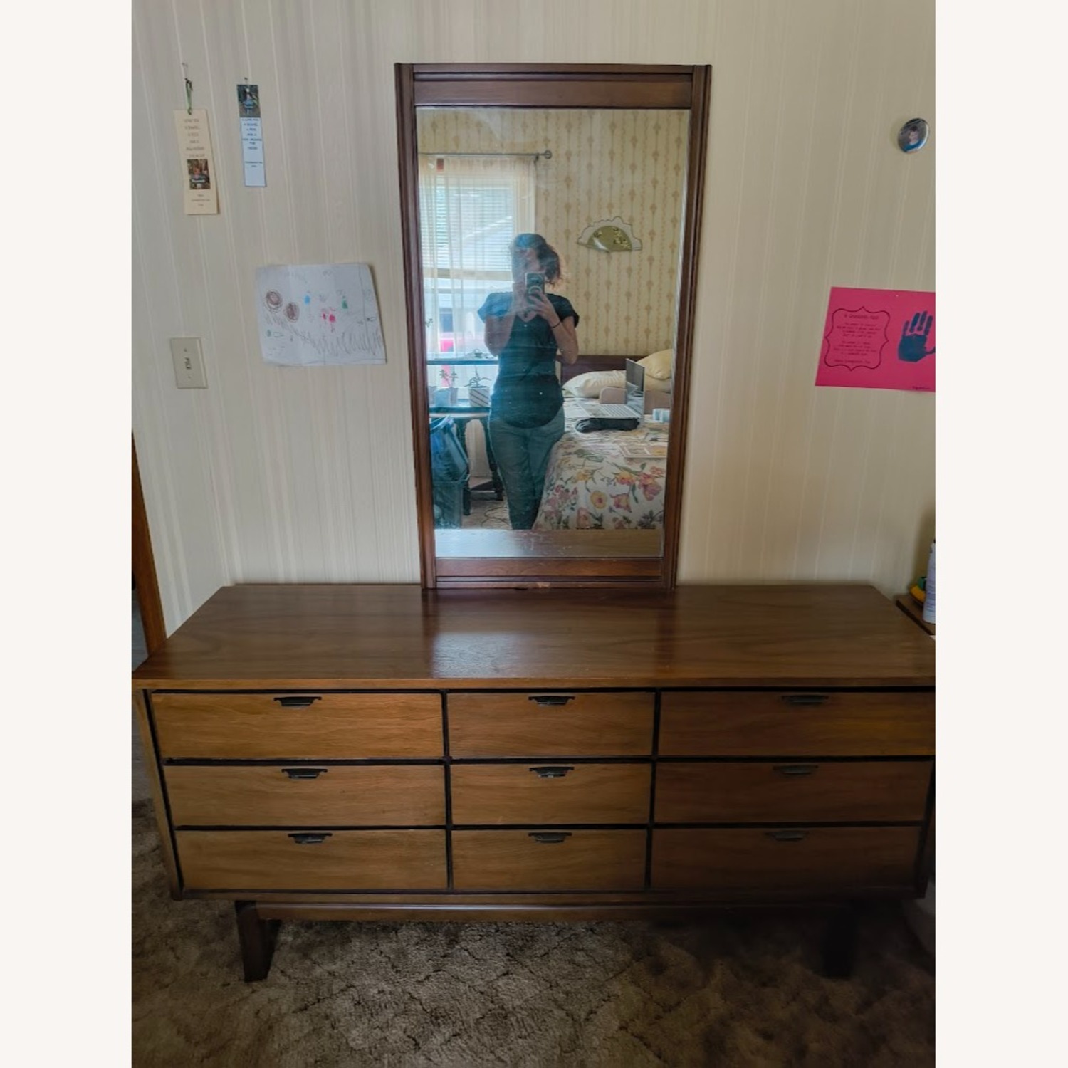 Mid-Century Modern Chest with Mirror - image-2