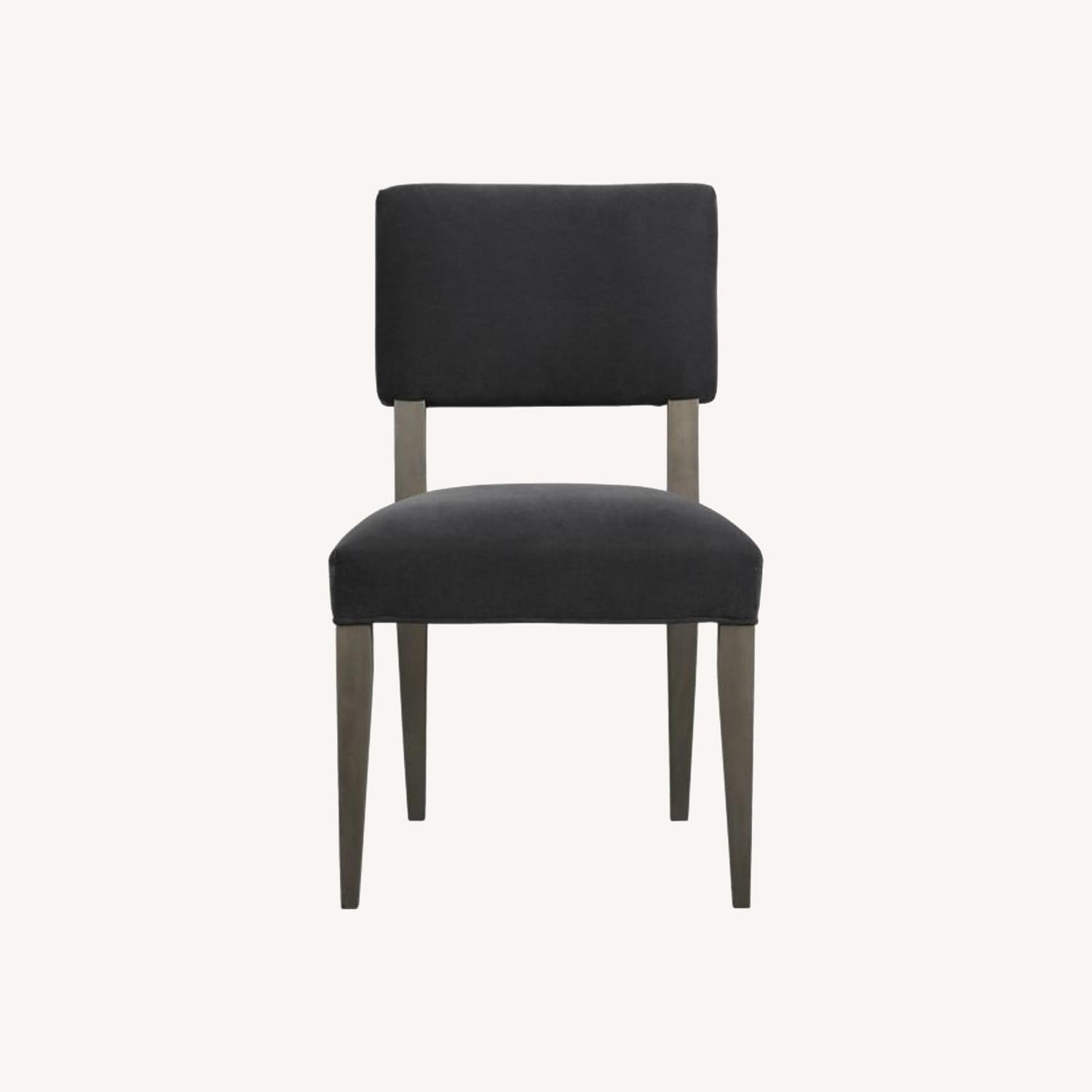 Crate & Barrel Grey Velvet Chair - 4  - image-0