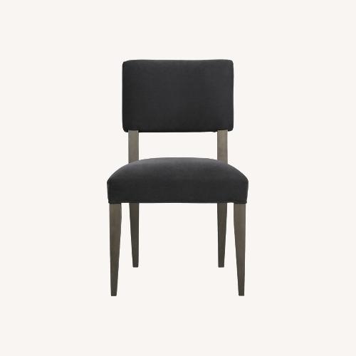 Used Crate & Barrel Grey Velvet Chair - 4  for sale on AptDeco