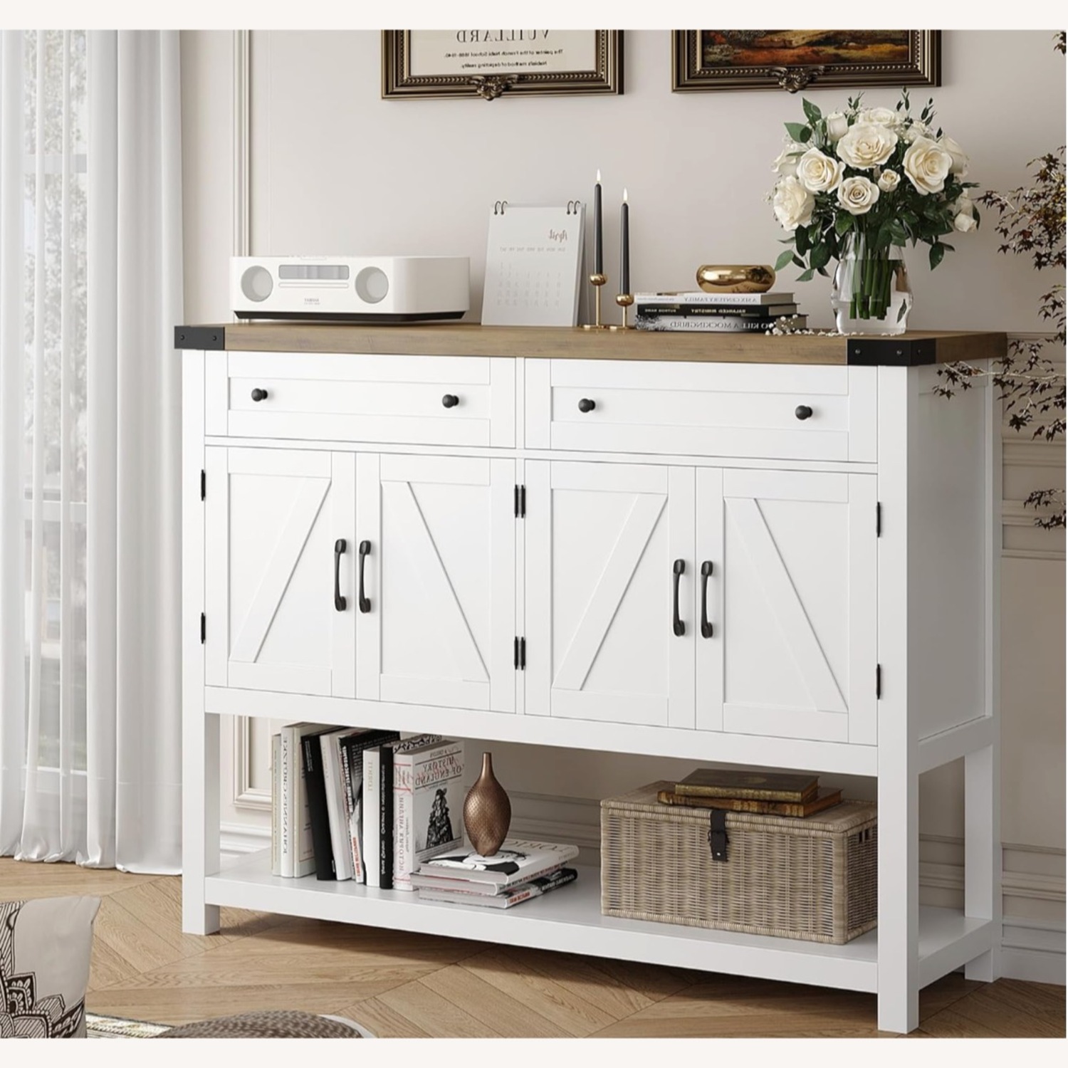 HOSTACK Buffet Sideboard Cabinet with Storage - image-4