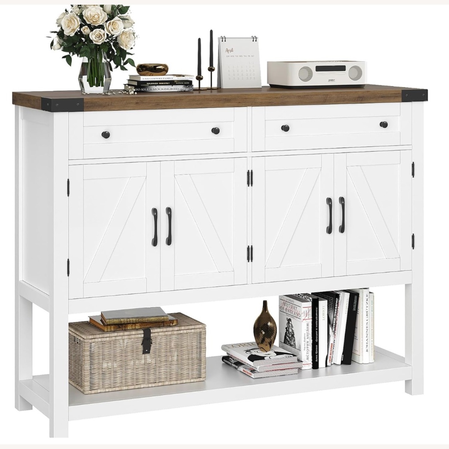 HOSTACK Buffet Sideboard Cabinet with Storage - image-1