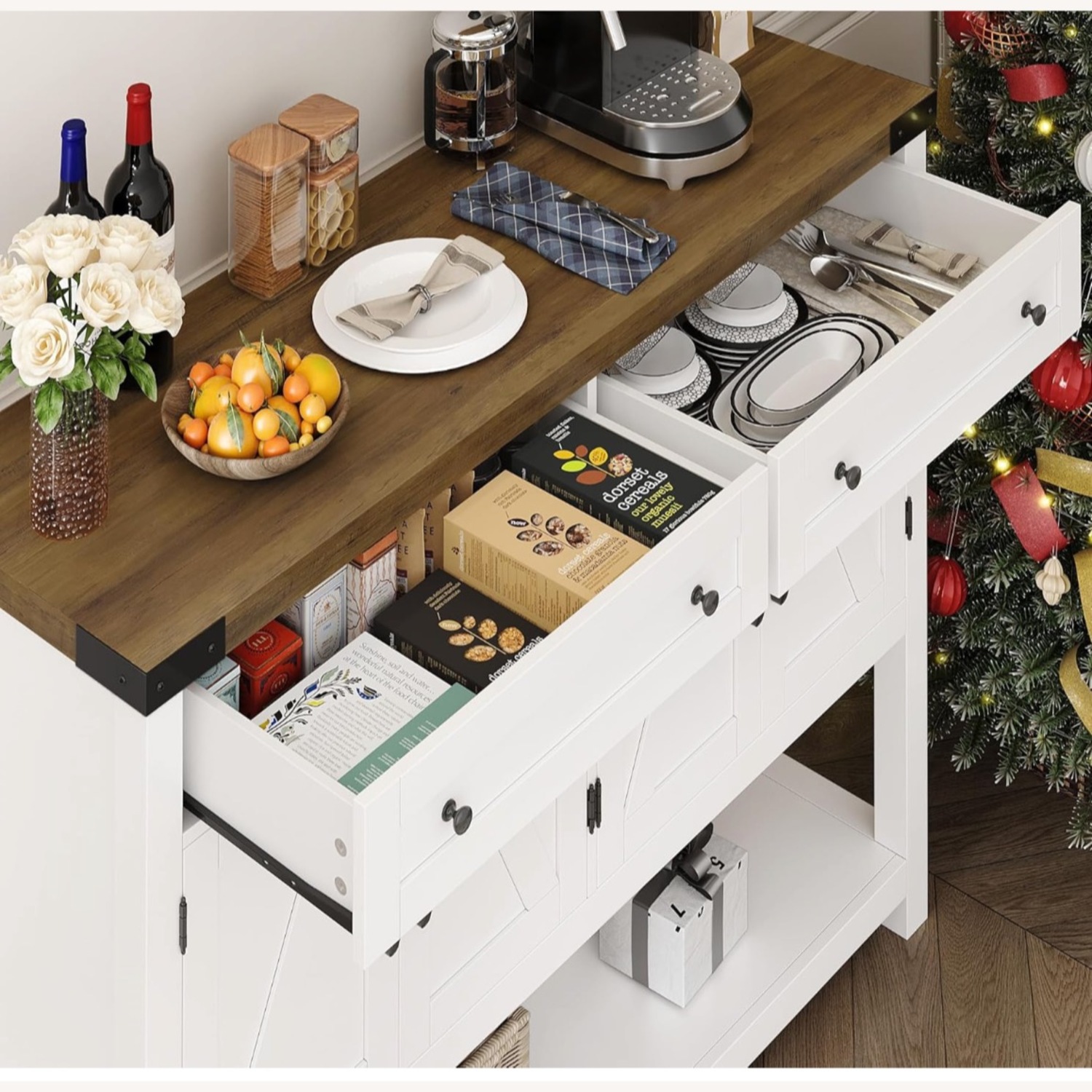 HOSTACK Buffet Sideboard Cabinet with Storage - image-5