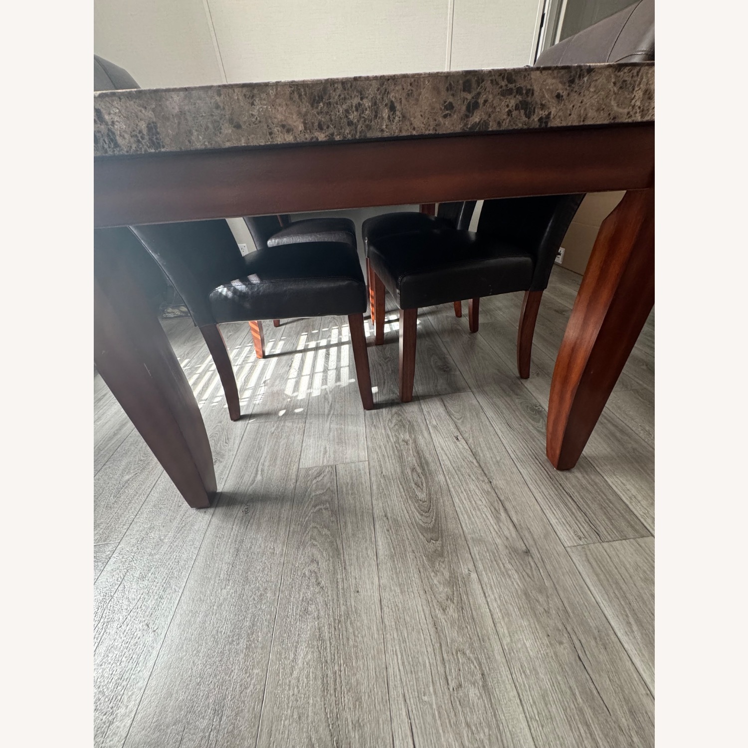 Montibello Walnut Marble Table W 4 Chairs - image-7