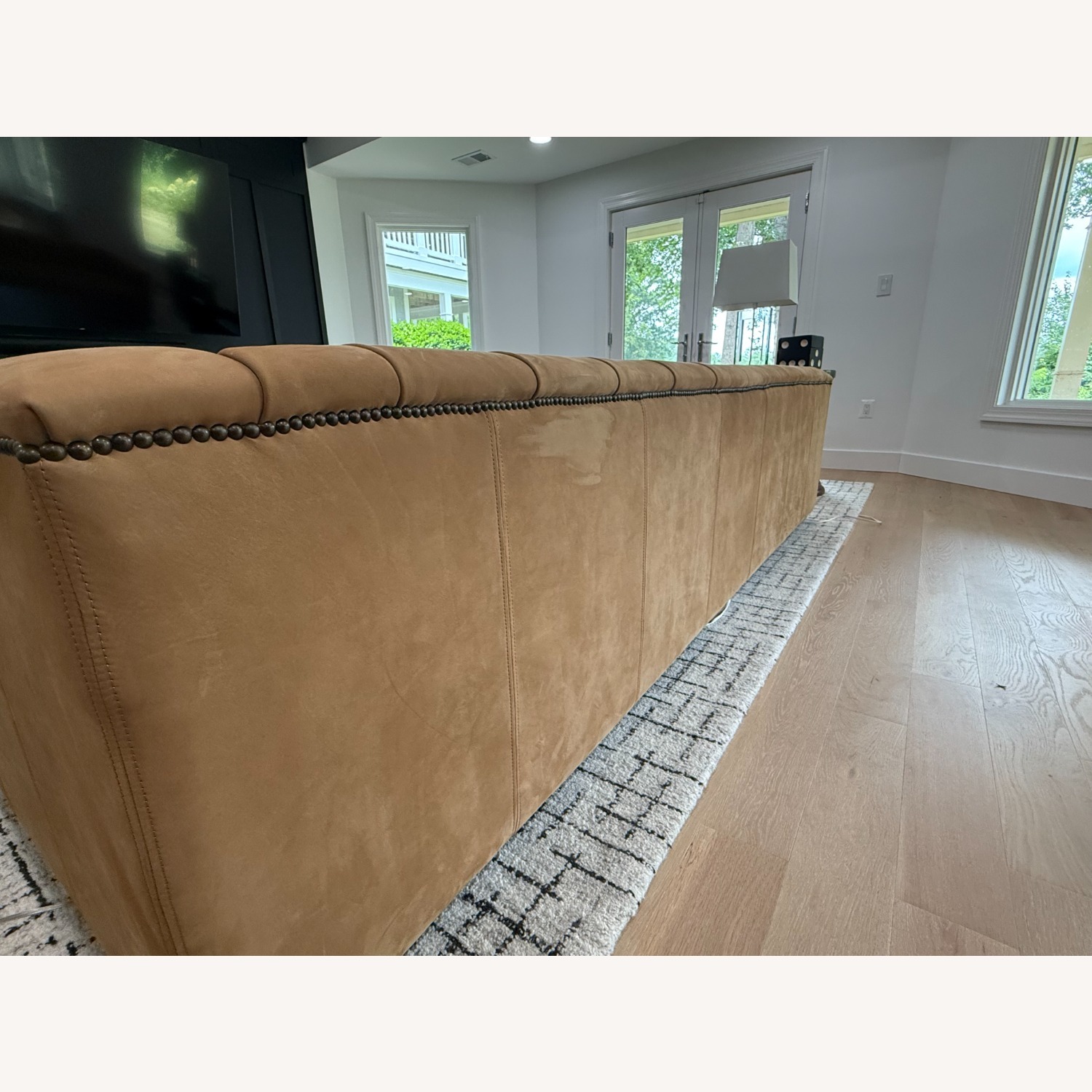 Chestnut Italian Velento Leather sofa - image-3