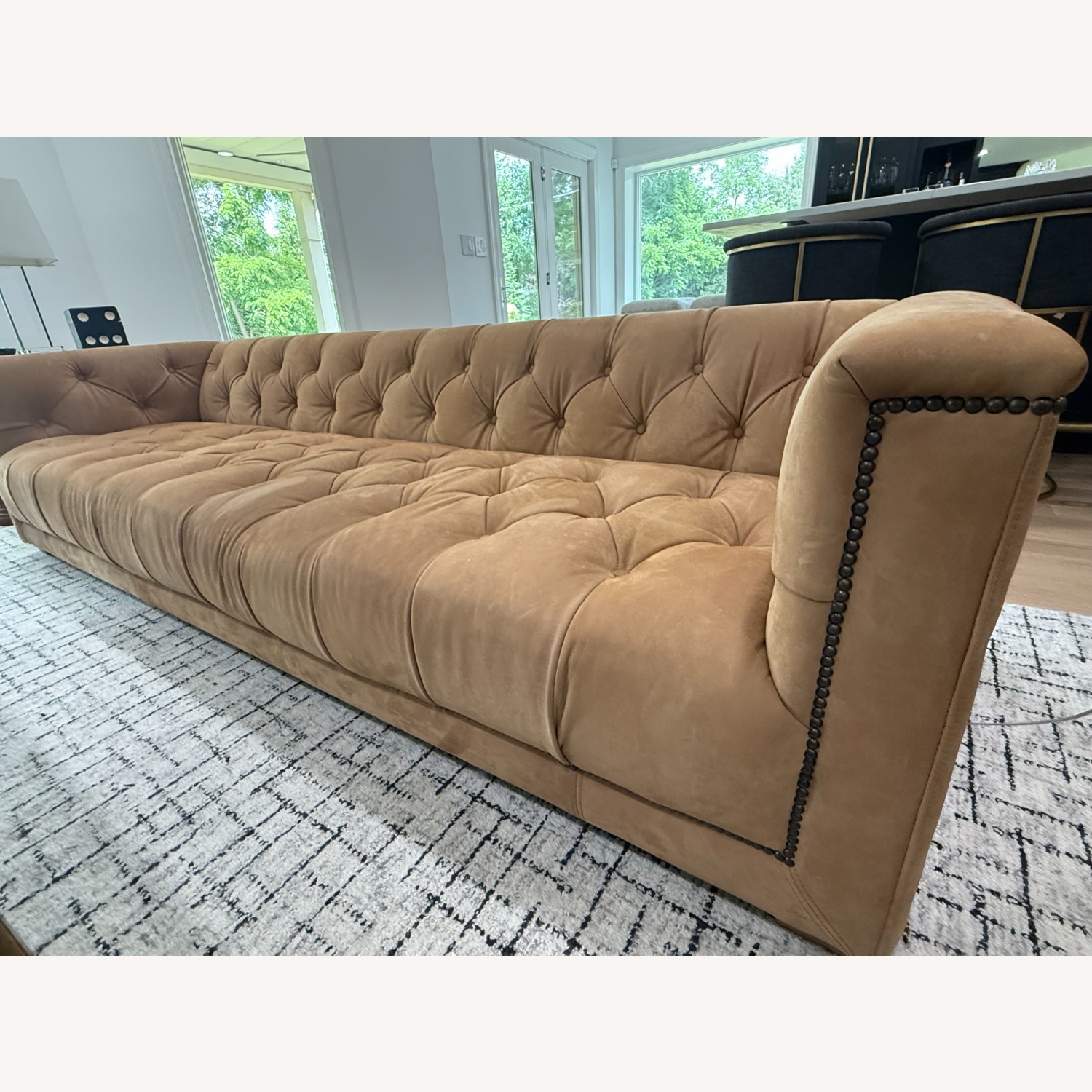 Chestnut Italian Velento Leather sofa - image-2