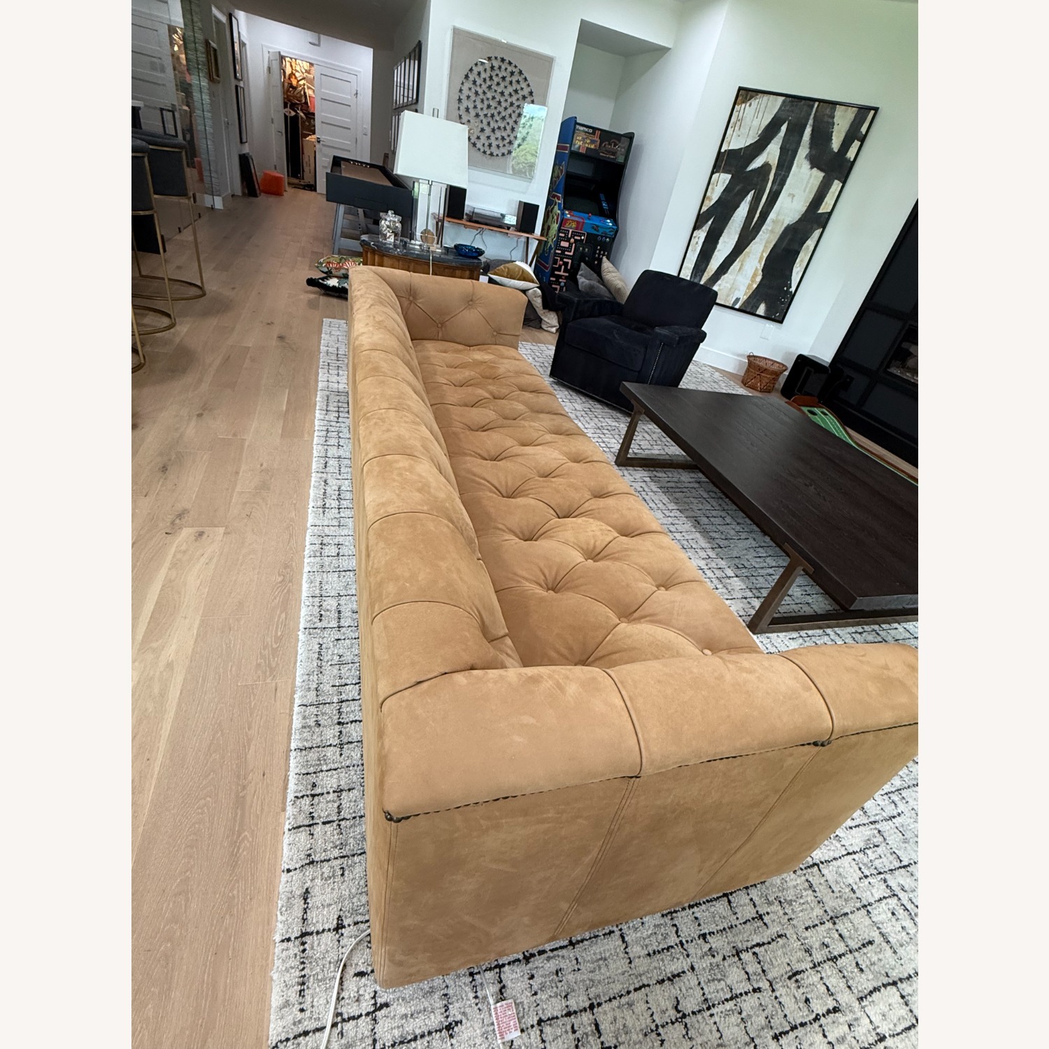 Chestnut Italian Velento Leather sofa - image-4