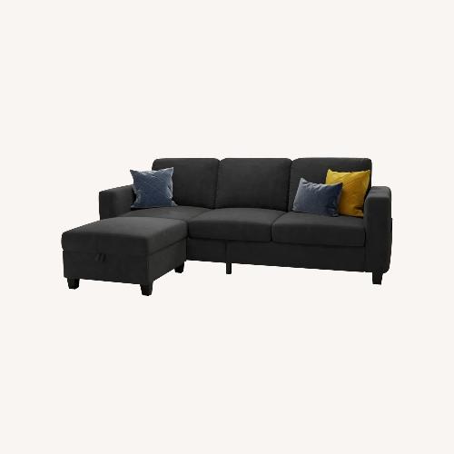 Used Wayfair Ebern Sectional with Ottoman Storage for sale on AptDeco