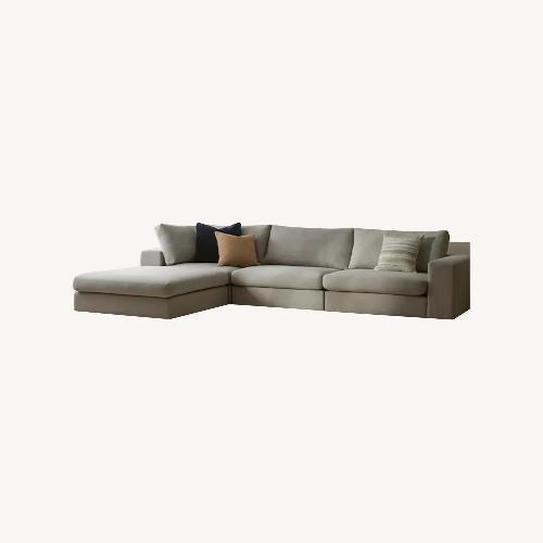 Used Beta 133.5" Left Modular Sectional - Welsh Grey for sale on AptDeco