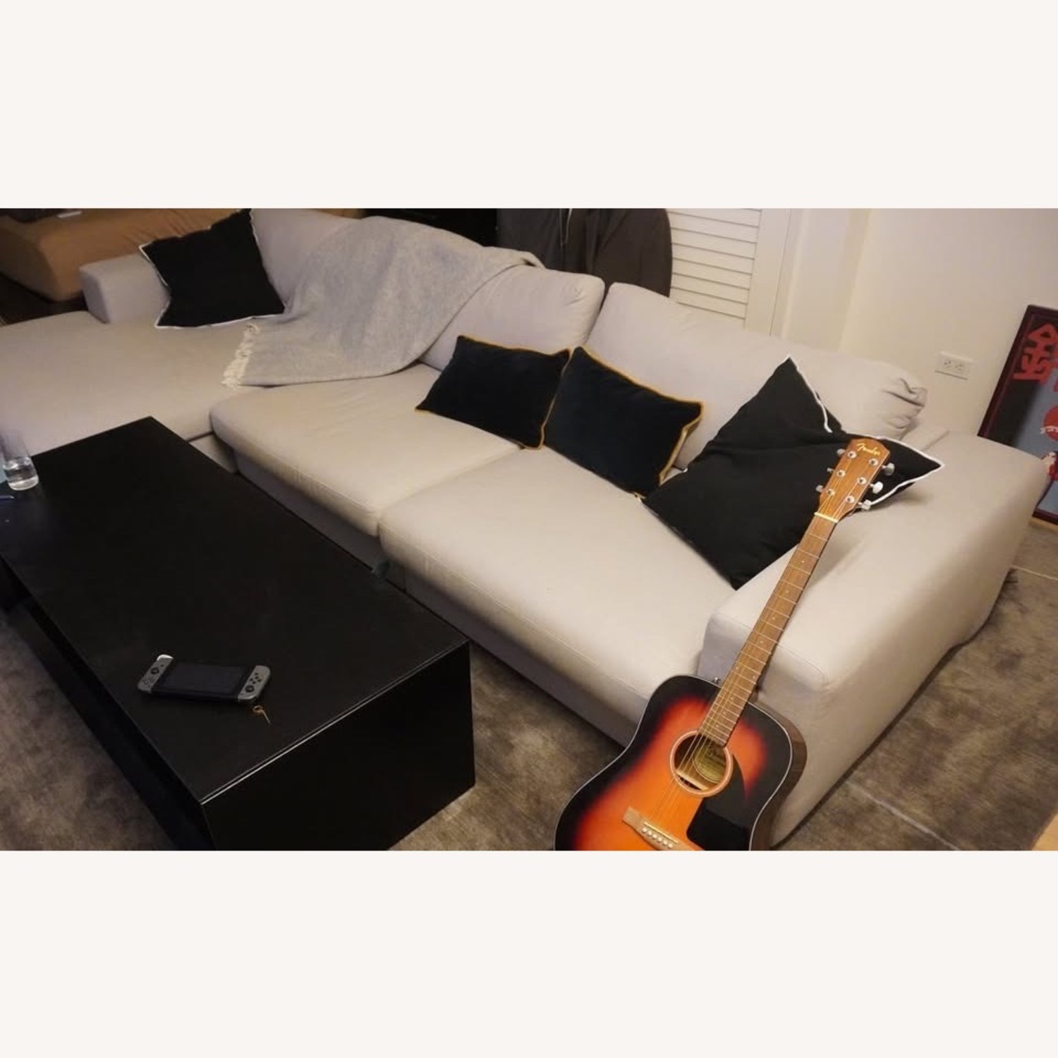 Beta 133.5" Left Modular Sectional - Welsh Grey - image-3