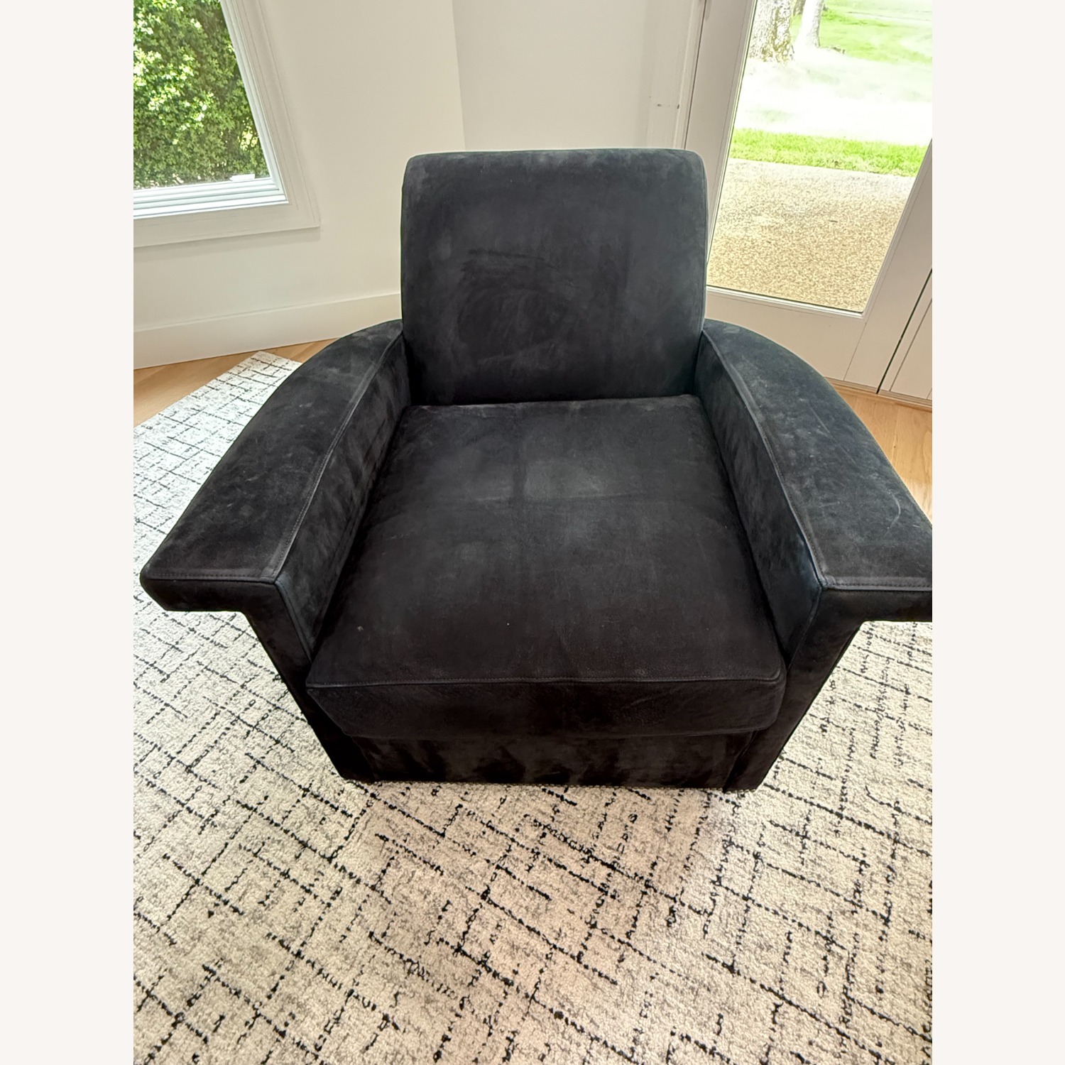 Restoration Hardawre Ambrose Leather Swivel Chairs - image-4