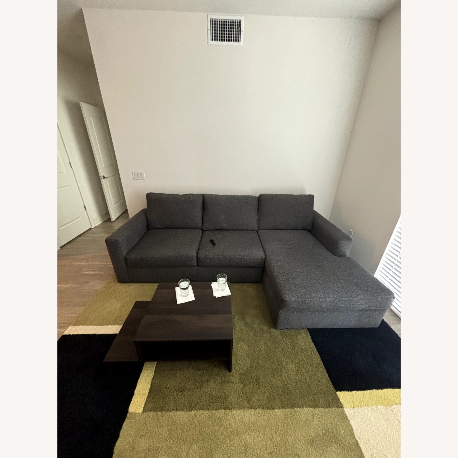 Living Spaces Pewter Gray Sectional - image-3