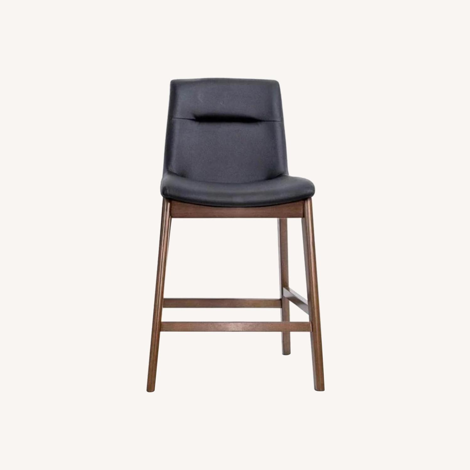 Counter Height Leather Stools - image-0