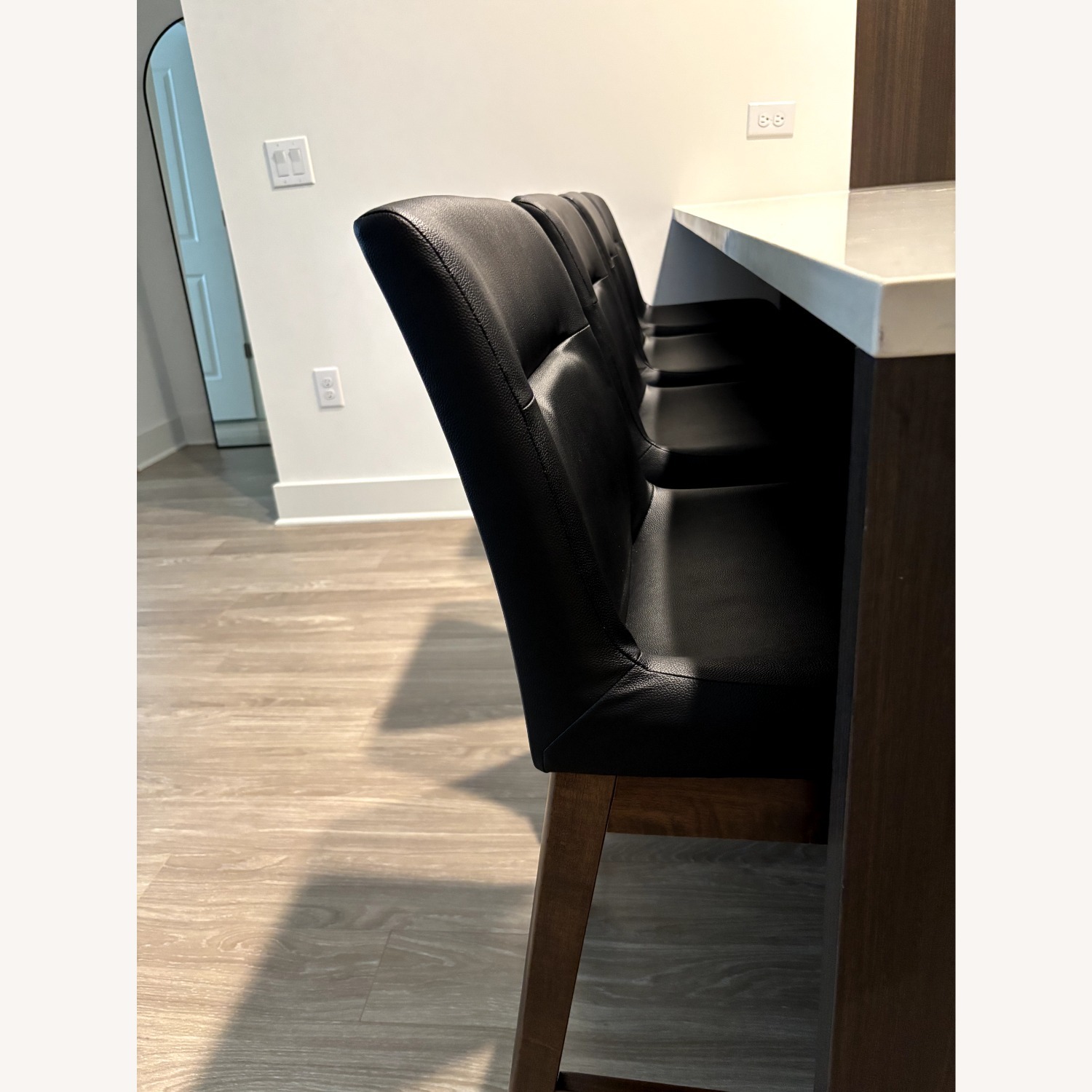 Counter Height Leather Stools - image-3