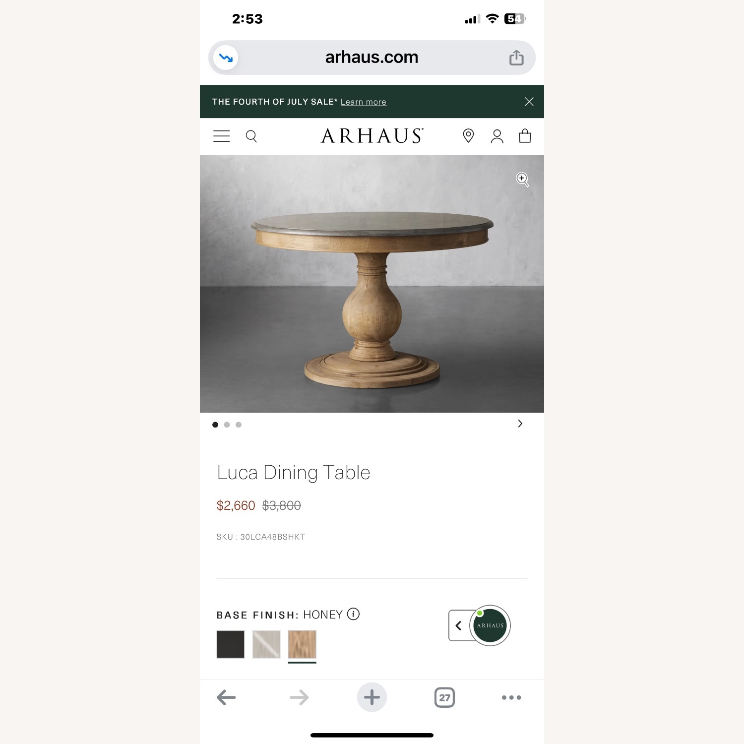 Arhaus Luca Dining Table  - image-2