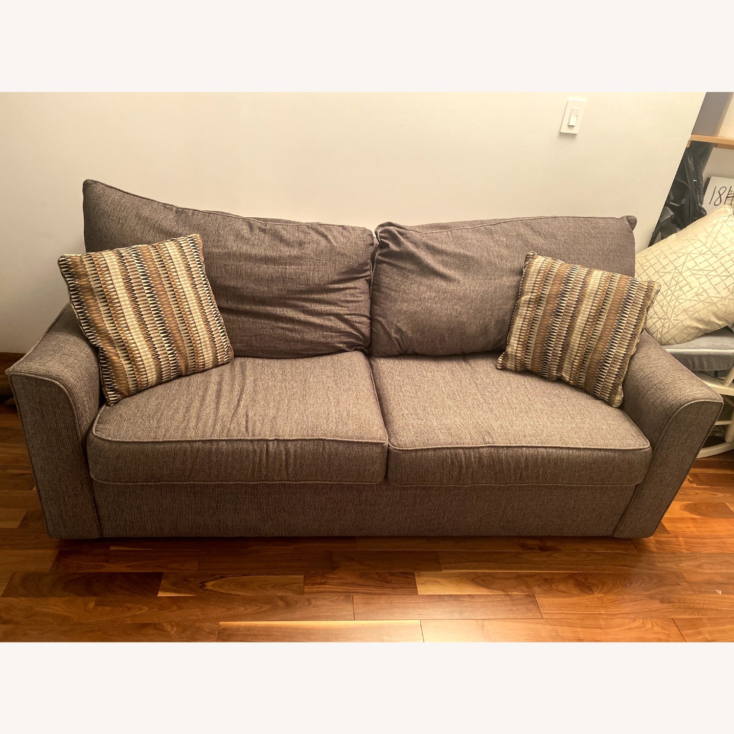 Raymour & Flanigan Trayce Chenille Queen Sleeper Sofa - image-1
