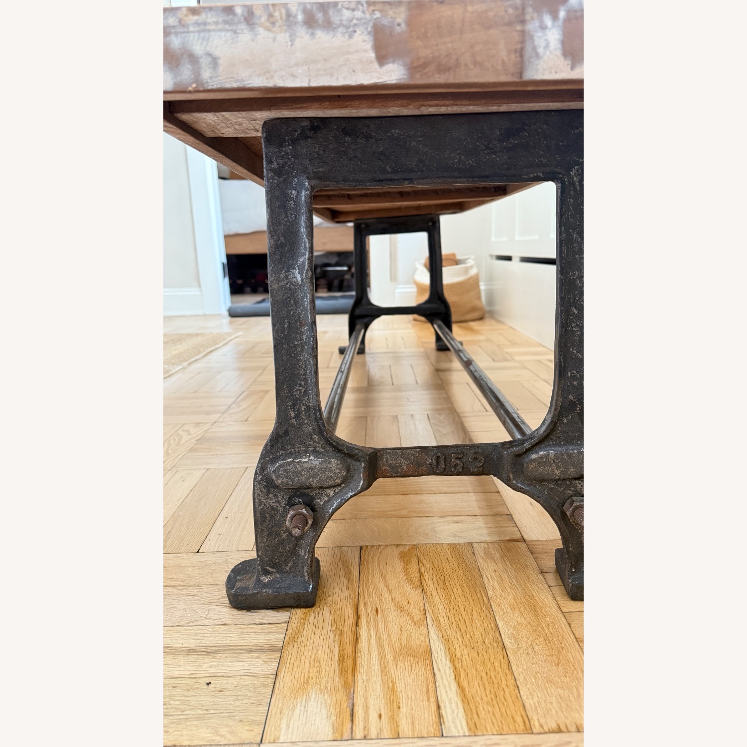 Reclaimed Wood and Steel Bench - image-6