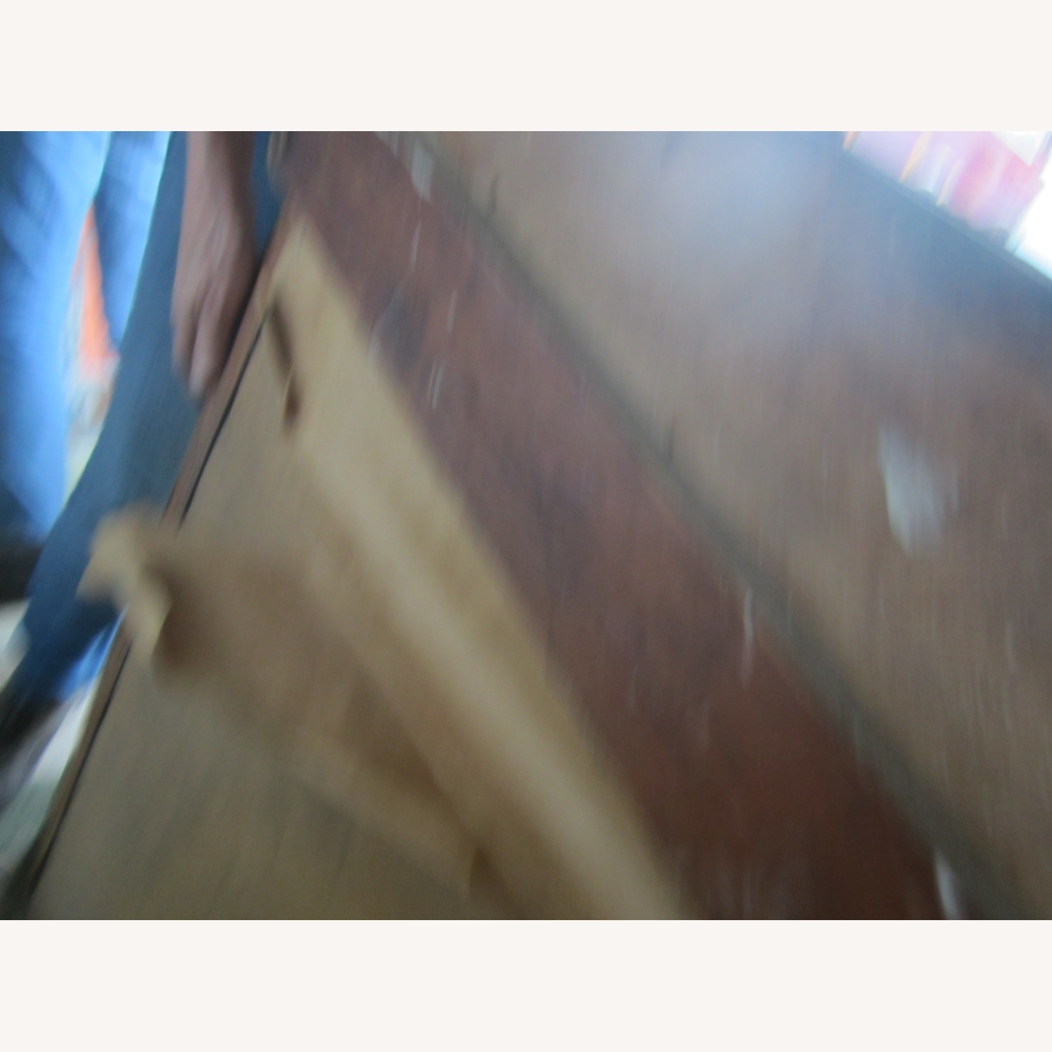 Vintage Large Beveled Etched Statement Mirror - image-7