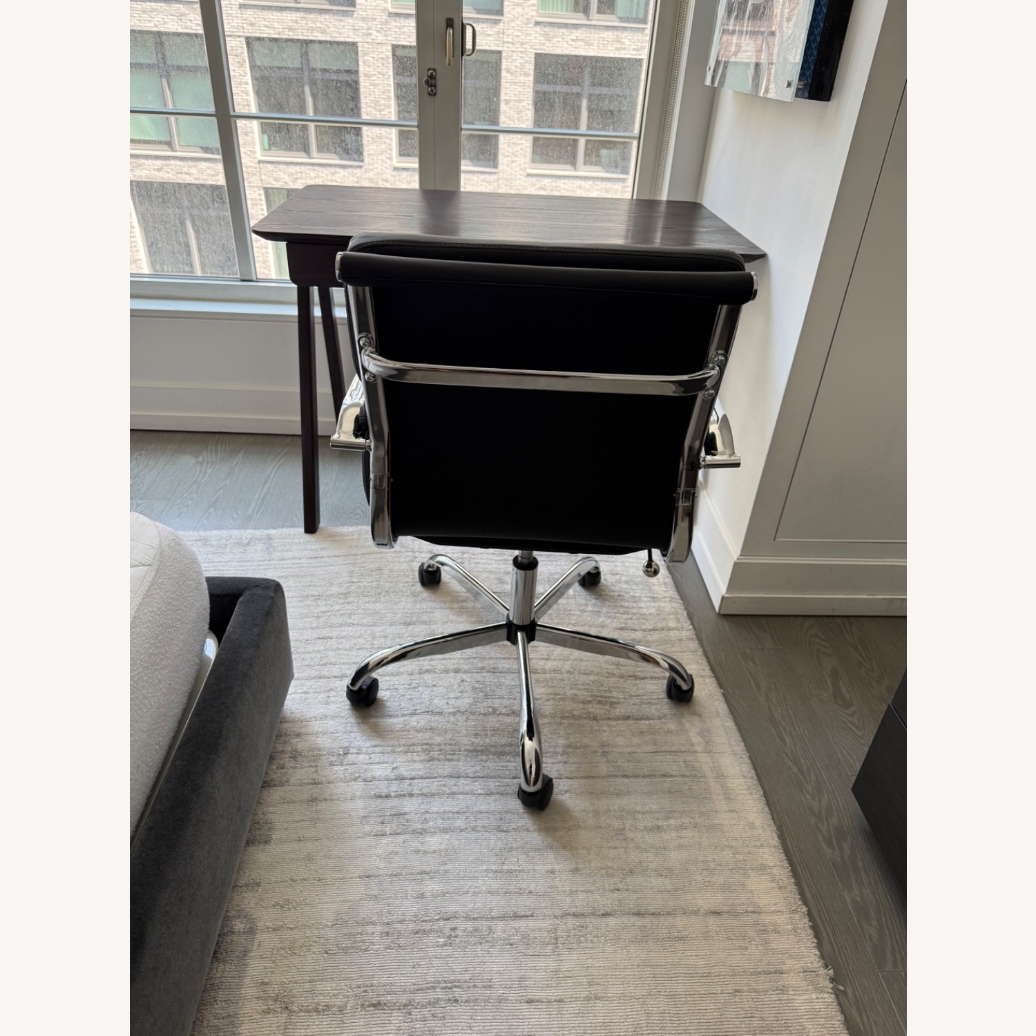 Black Leather Office Chair - image-2