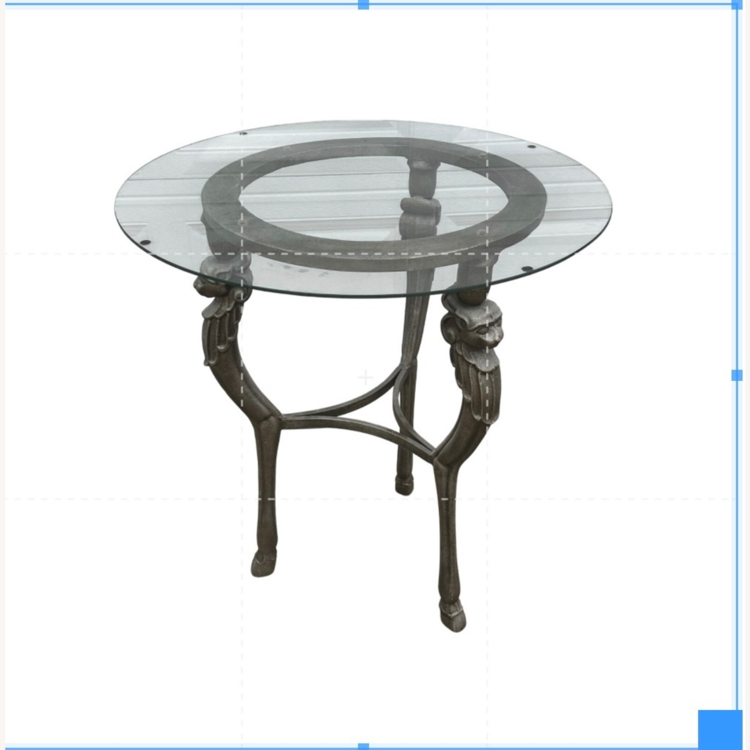 Wrought Iron Phoenix Circular Glass Table - image-3