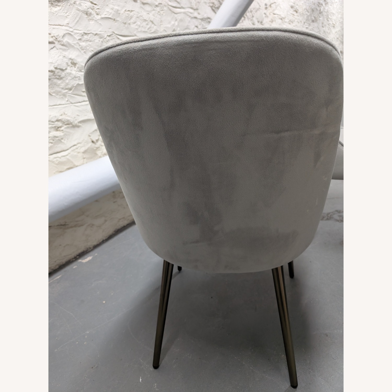 West Elm Mid Century Dining Chairs Grey Velvet - image-15
