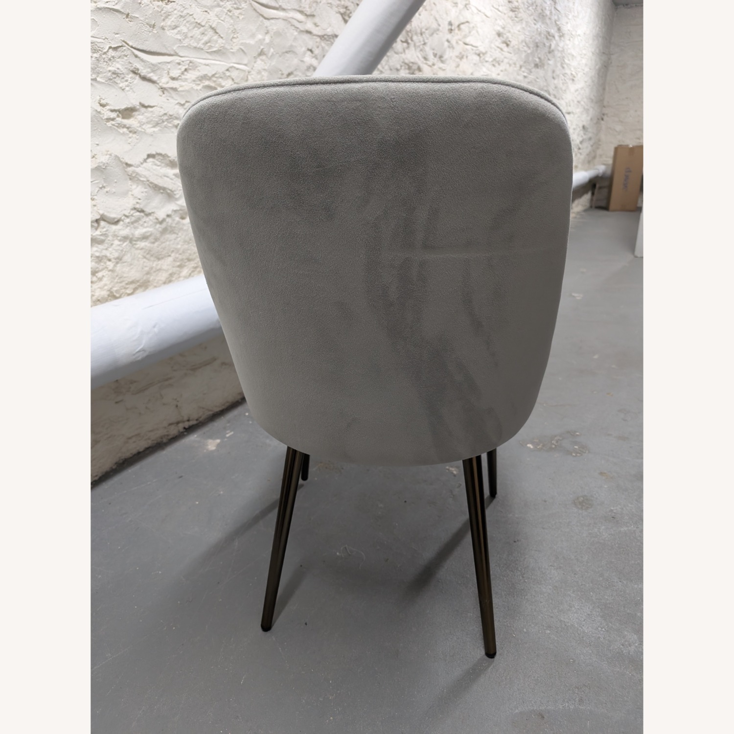 West Elm Mid Century Dining Chairs Grey Velvet - image-17