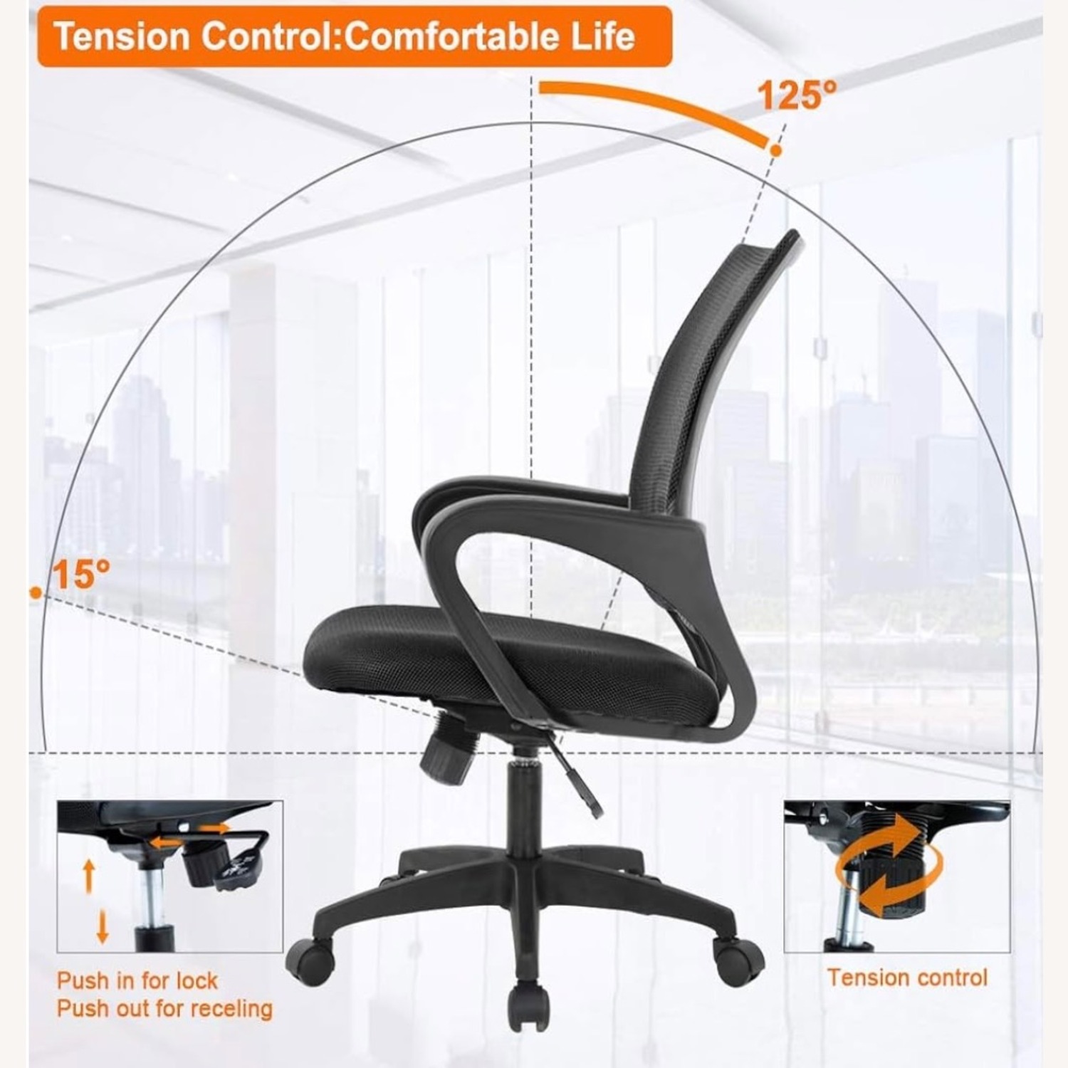 Walmart Ergonomic Mesh Office Chair - image-2