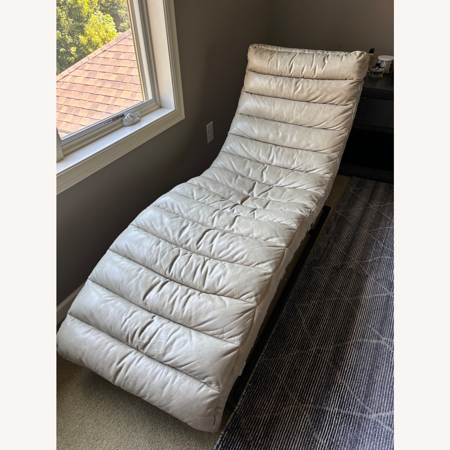 Restoration Hardware Oviedo Leather Chaise - image-3
