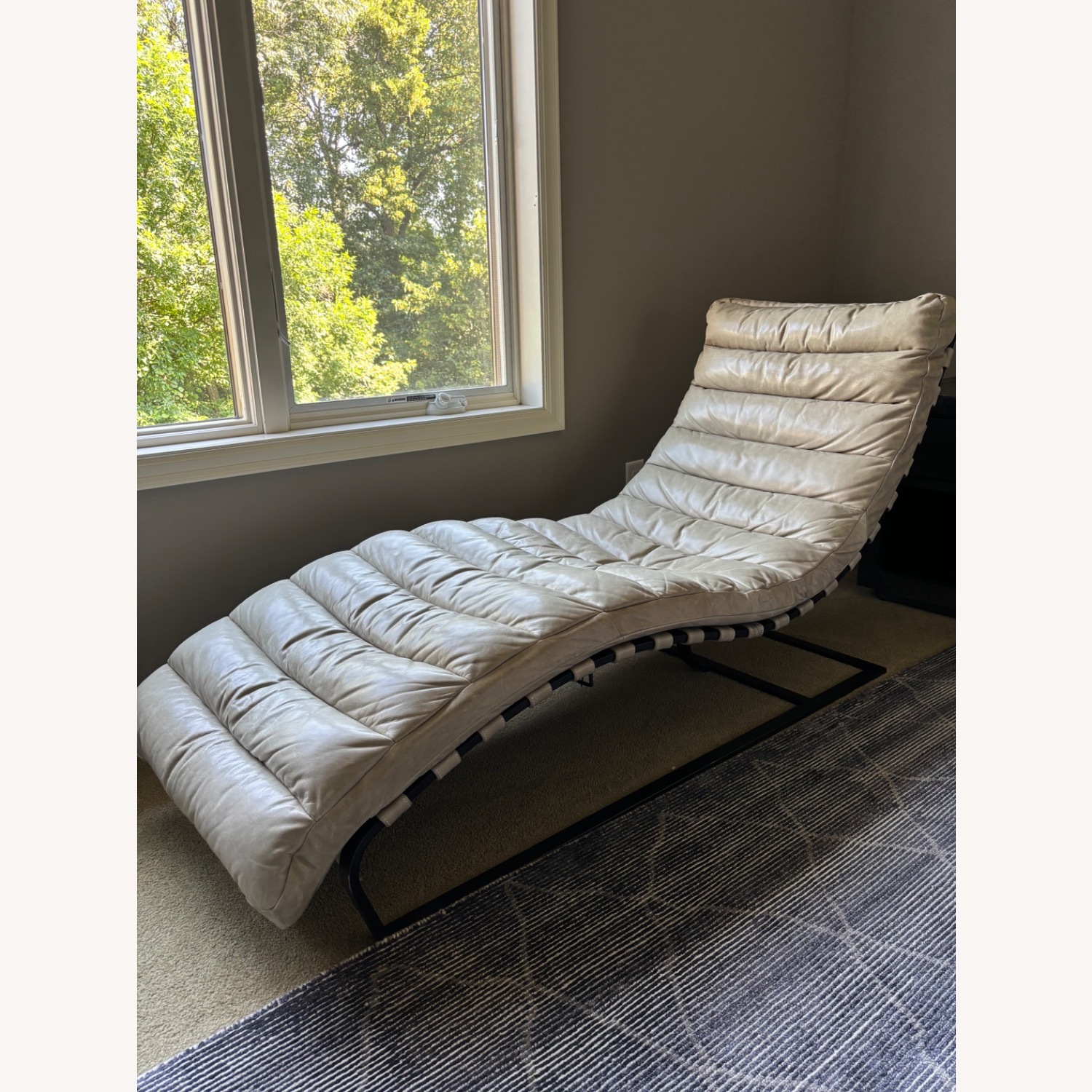 Restoration Hardware Oviedo Leather Chaise - image-1