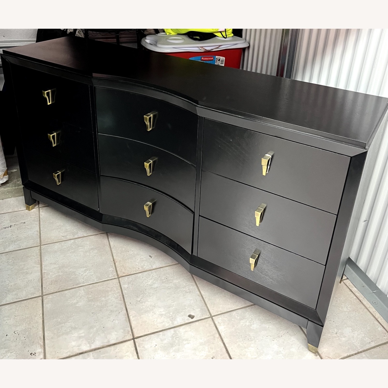 slim fit dress slacks Furniture Of America Lillestrom Dresser FM7217BK-D Black/Gold Contemporary  – sofafair.com