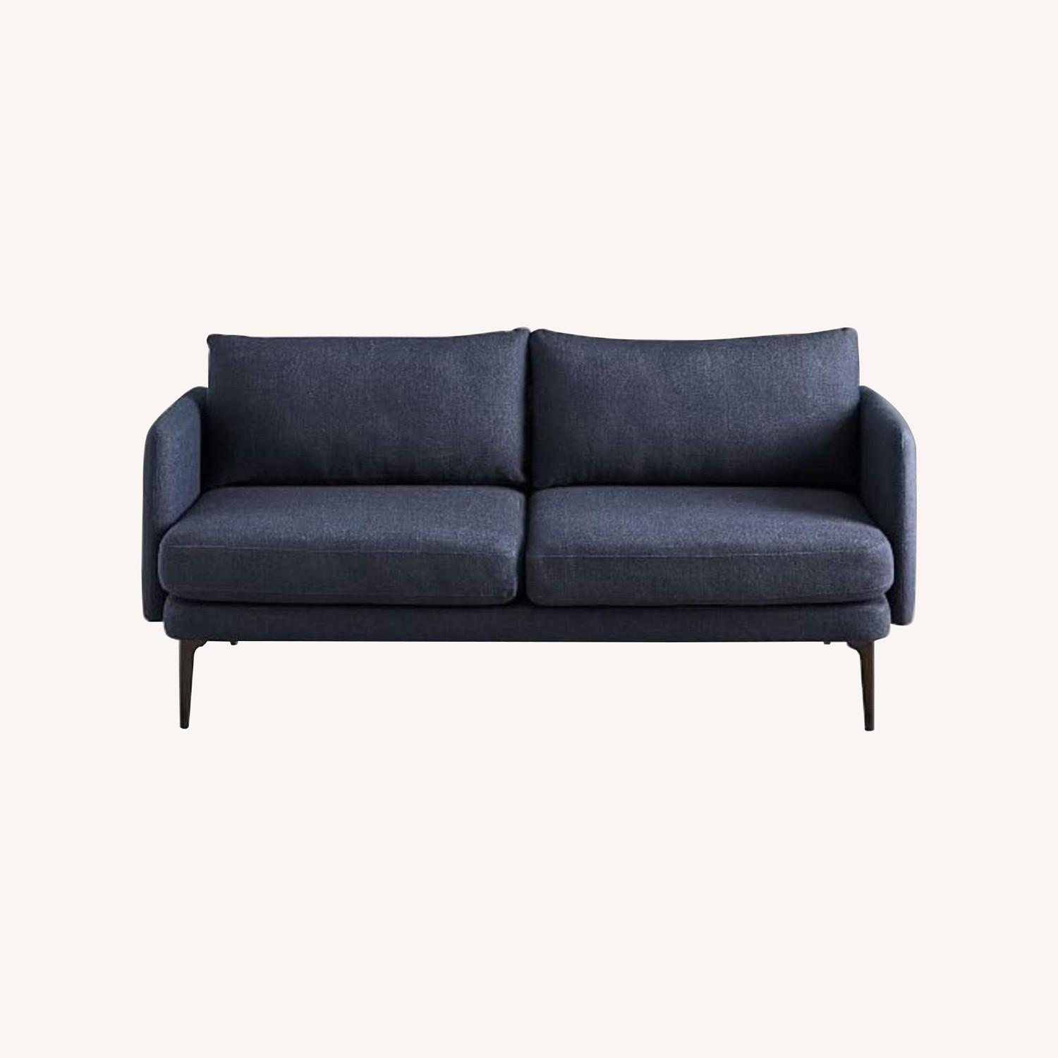 West Elm Auburn Sofa 70” Black Indigo - image-0