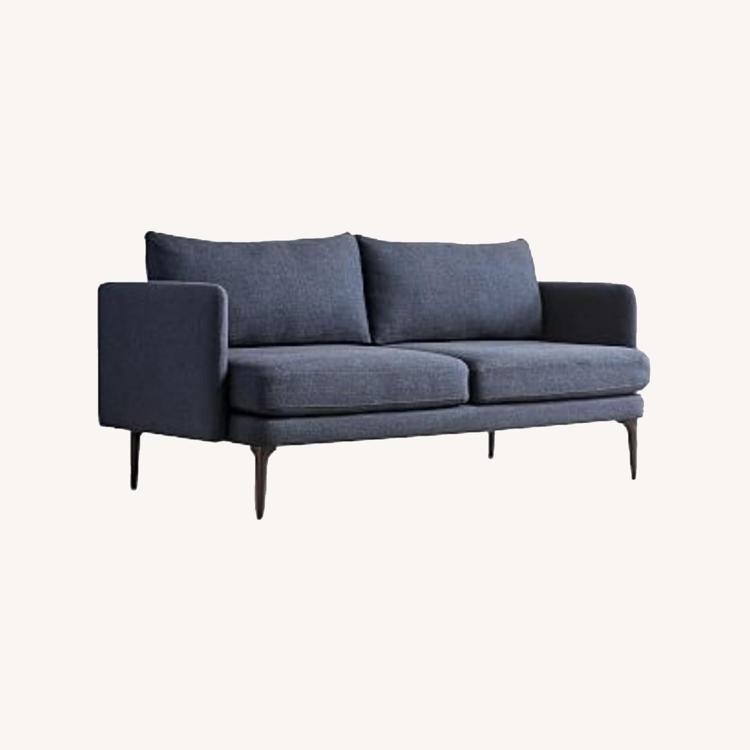 West Elm Auburn Sofa 70” Black Indigo - image-2