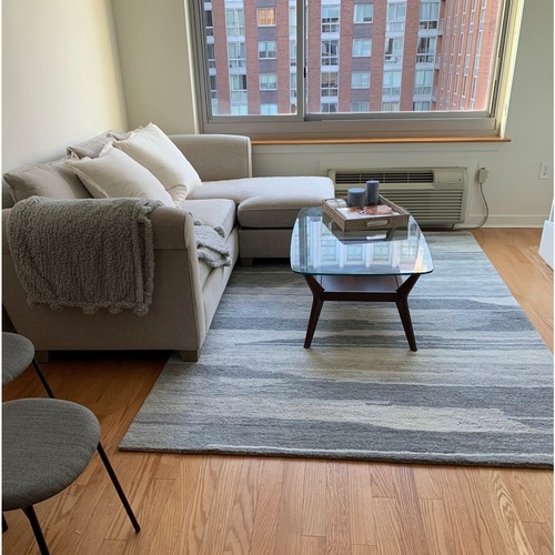 Used Crate & Barrel Gray Chaise with Storage for sale on AptDeco