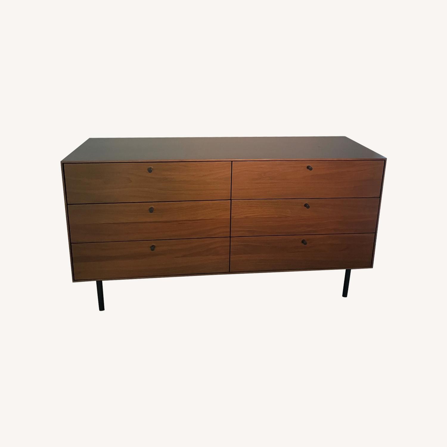 West Elm Gibson Walnut 6 Drawer Dresser - image-0