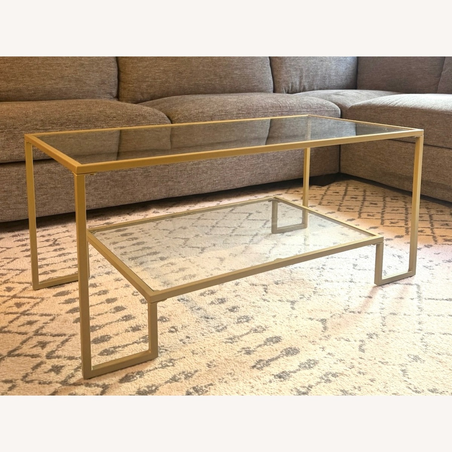 Wayfair Modern Gold & Glass Table - image-3