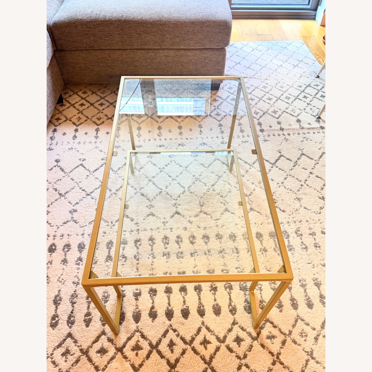 Wayfair Modern Gold & Glass Table - image-2