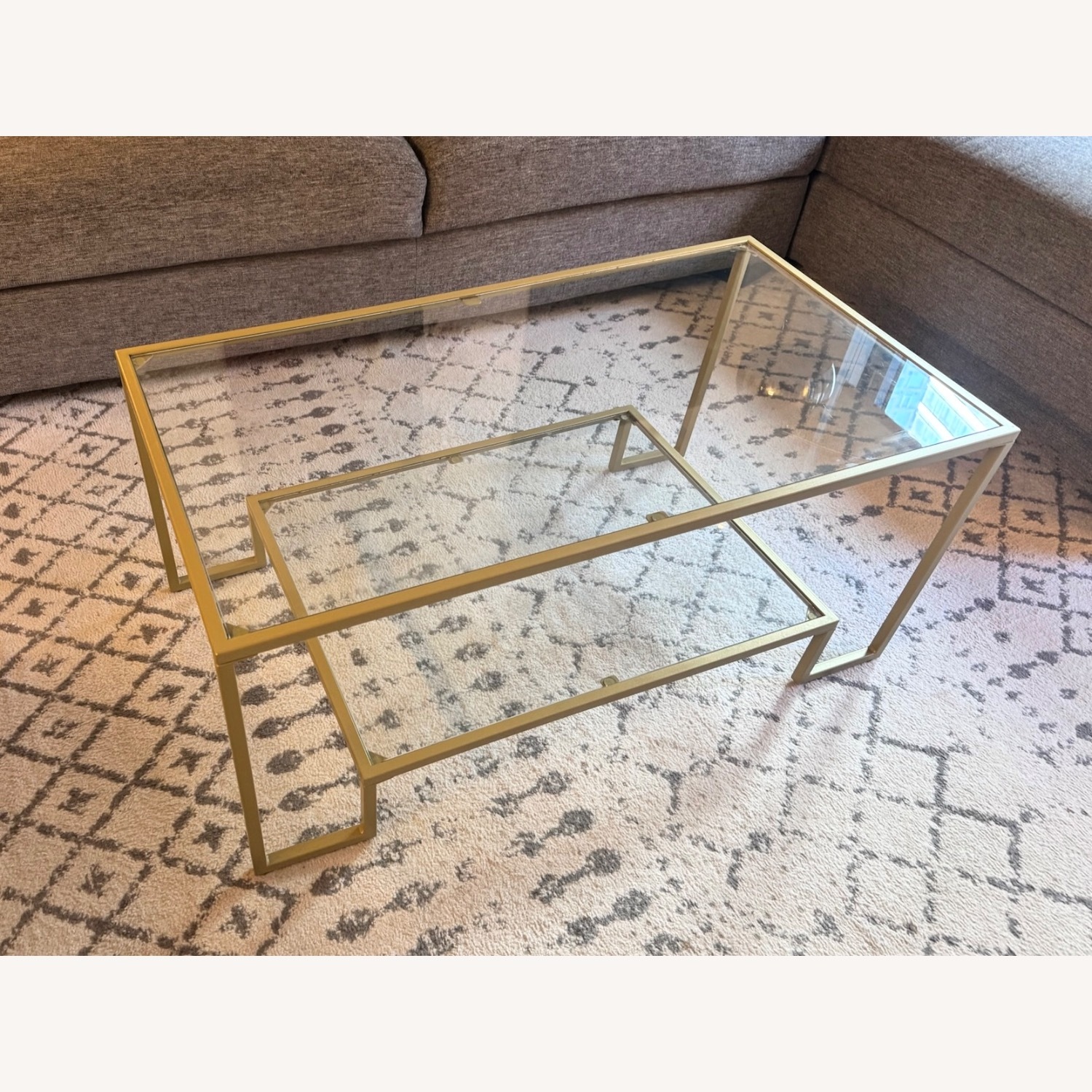 Wayfair Modern Gold & Glass Table - image-1