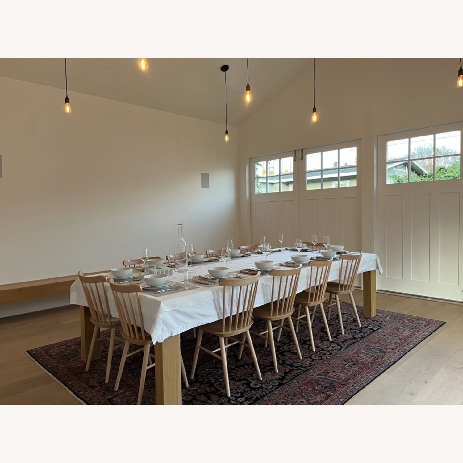 Design Within Reach Custom Farmhouse Table & Set of 12 Chairs - image-2