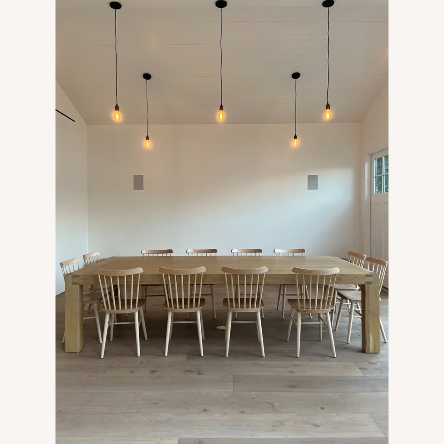 Design Within Reach Custom Farmhouse Table & Set of 12 Chairs - image-1