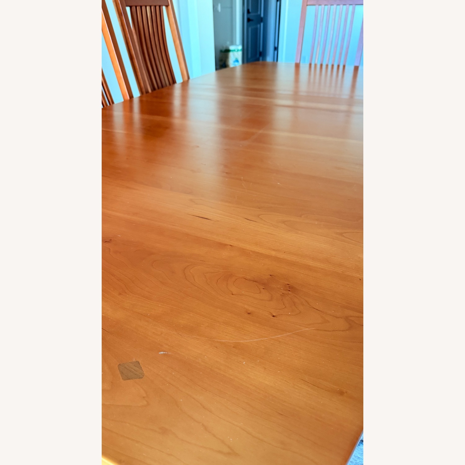 Handcrafted Amish Solid Cherry Wood Dining Set - image-4