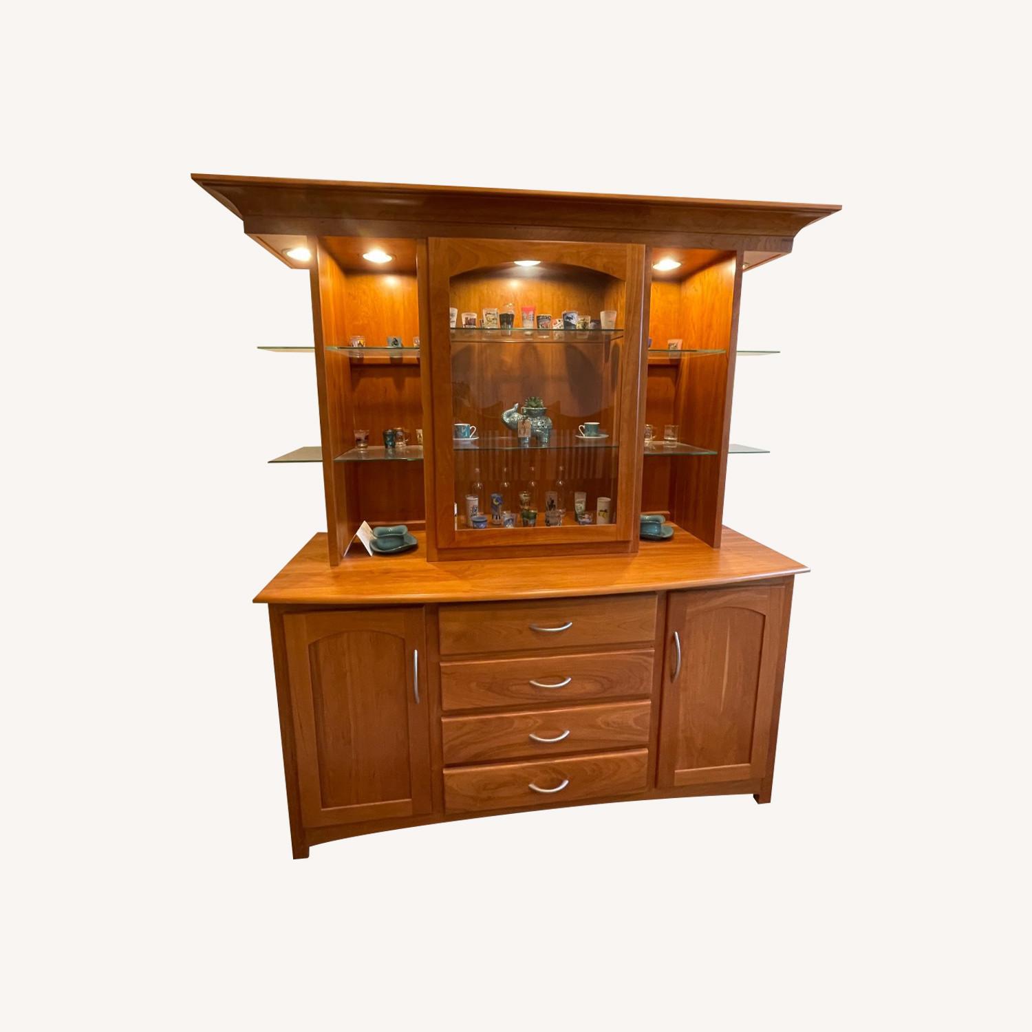 Handcrafted Amish Solid Cherry China Cabinet - image-0