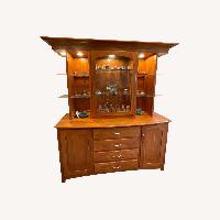 Handcrafted Amish Solid Cherry China Cabinet