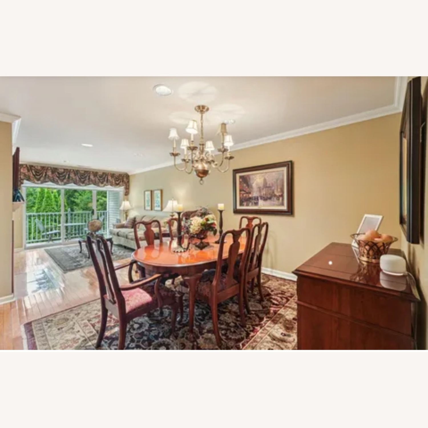 Ethan Allen Dining Table W 2 18"leaves & 6 Chairs  - image-2