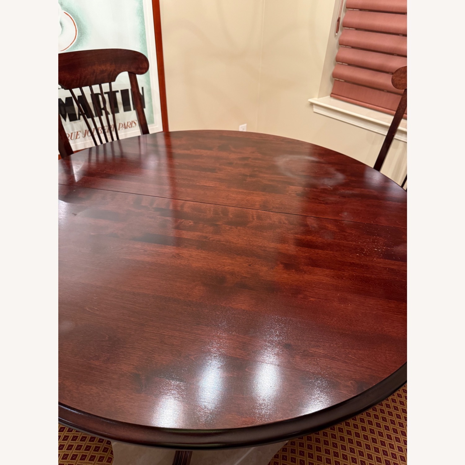 Ethan Allen Cherry 48" Round Table w 4 Chairs - image-1