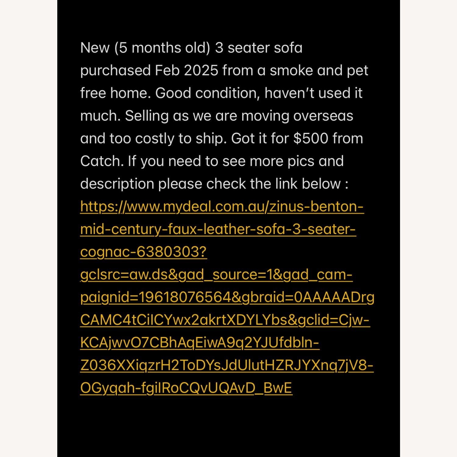 Zinus 3 Seater Sofa Couch - image-5