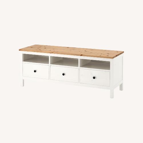 Used IKEA HEMNES TV Unit White Stain Light Brown for sale on AptDeco