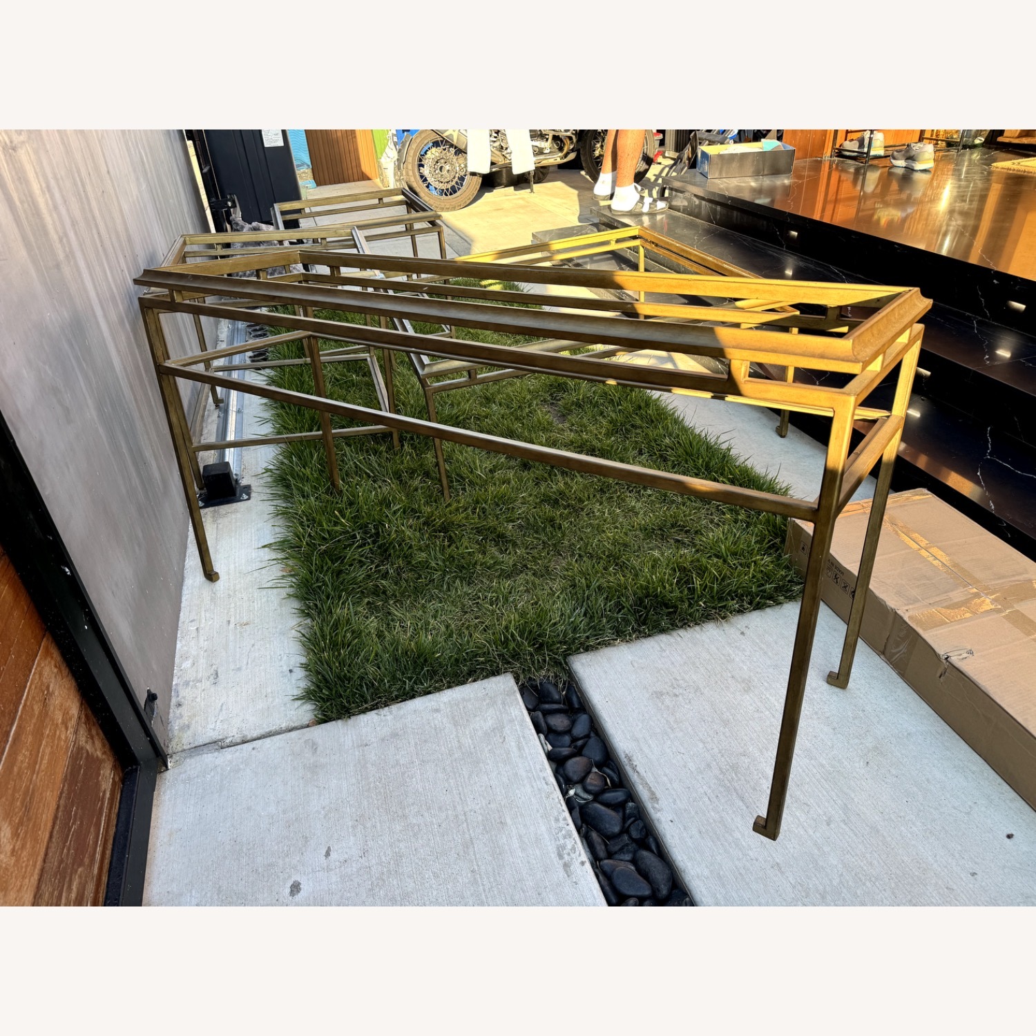 【ETHAN Allen】 ゴールドメタル フロアスタンド ETHAN Allen】 ゴールドメタル フロアスタンド